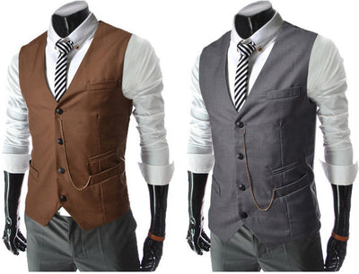 Chaleco Slim Ejecutivo para Hombre con Cadena Metálica - Image 8