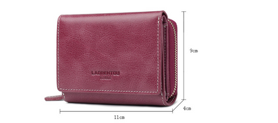 Billetera de Cuero Plegable Multifuncional Estilo Retro - Image 6