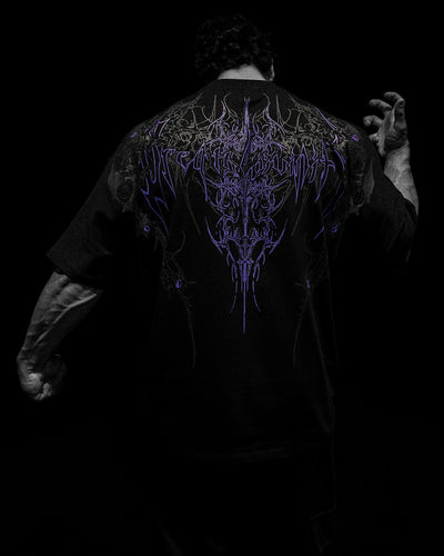 Playera Holgada de Algodón Talla Grande Estilo Oscuro - Image 22