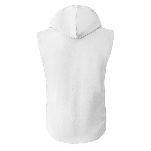 Camisa sin Mangas de Lino con Capucha para Hombre - Image 17