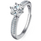 Platinum Diamond Ring Moissanite Ring D Color 1 Carat Adjustable 7 Style