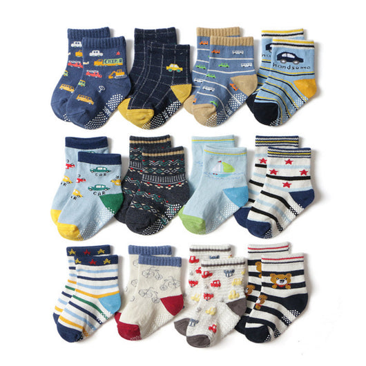 Calcetines Antideslizantes de Algodón con Lunares para Niños - Image 3