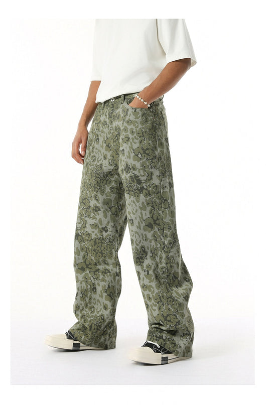 Jeans Rectos Estilo Camuflaje Lavado Clásico - Image 43