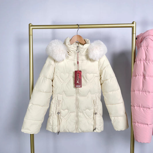 Chaqueta Cálida con Cuello de Pelaje para Mujer - Image 2