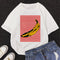 Camiseta Estampado Girasoles para Mujer Manga Corta