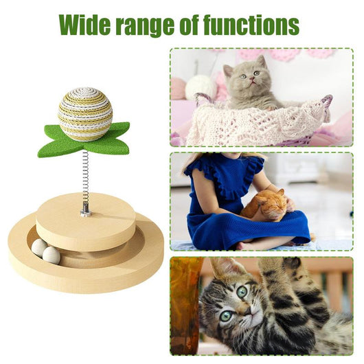 Juguete Interactivo para Gatos con Rascador de Sisal y Pista de Pelotas - Image 10