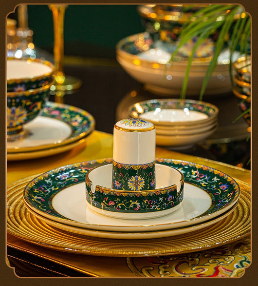Juego de Vajilla de Porcelana Esmaltada Estilo Hogar - Image 18