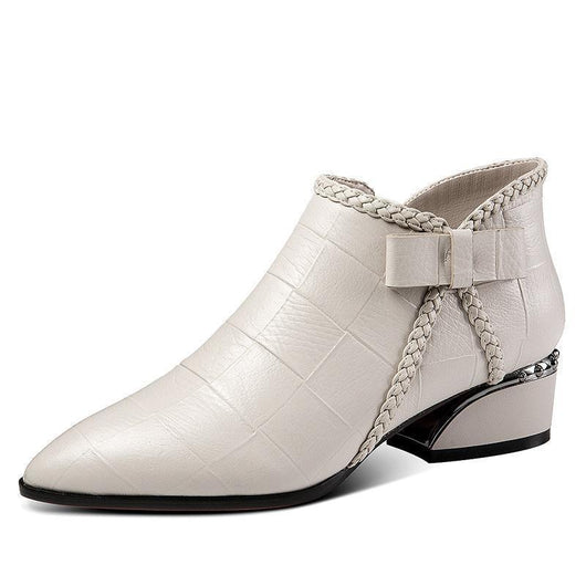 Botines para Mujer con Detalle de Moño Lateral y Cremallera - Image 4