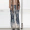 Jeans Rectos Lavados con Patrón Distressed en Tonos Neutros