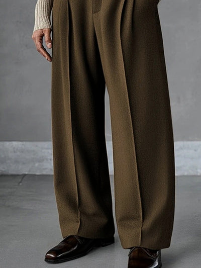 Pantalones Machete de Cintura Alta y Pierna Ancha para Hombre - Image 10