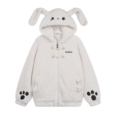 Abrigo de Lana de Cordero con Orejas de Conejo - Diseño Adorable - Image 6