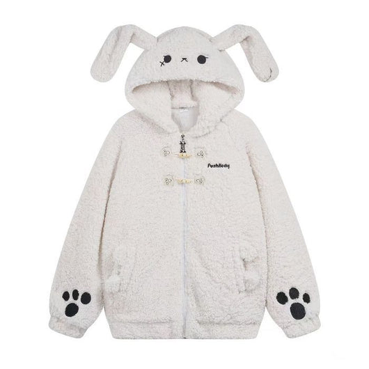 Abrigo de Lana de Cordero con Orejas de Conejo - Diseño Adorable - Image 6