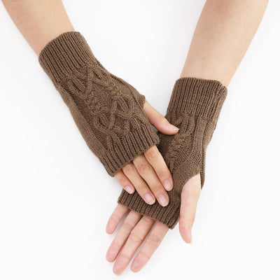 Guantes Tejidos Medio Dedo para Parejas - Lana Cálida Invierno Unisex - Image 25