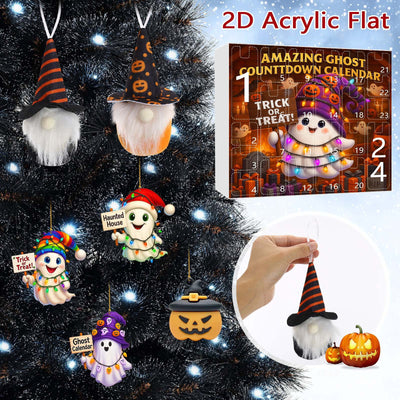 Adorno Navideño Muñeca Fantasma Calabaza en Caja Sorpresa - Image 4