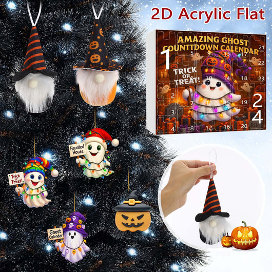 Adorno Navideño Muñeca Fantasma Calabaza en Caja Sorpresa - Image 4