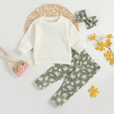 Conjunto Infantil Sudadera y Pantalón con Estampado Lindo y Moño - Image 5