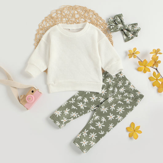 Conjunto Infantil Sudadera y Pantalón con Estampado Lindo y Moño - Image 5