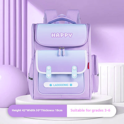 Mochila Escolar Infantil Ligera y de Gran Capacidad con Protección de Columna Estilo Británico - Image 7