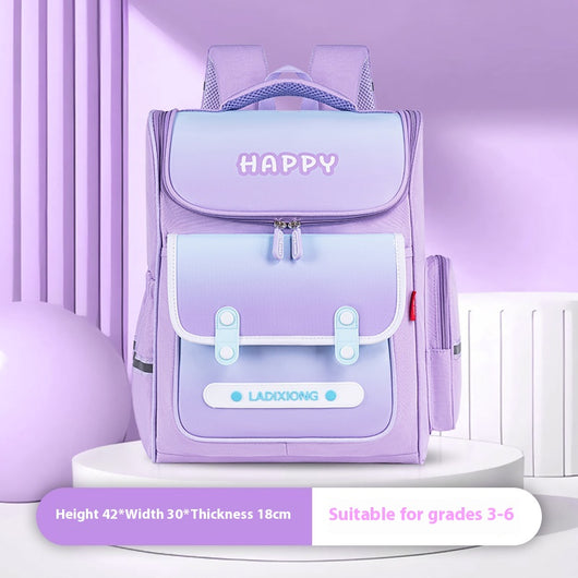 Mochila Escolar Infantil Ligera y de Gran Capacidad con Protección de Columna Estilo Británico - Image 7