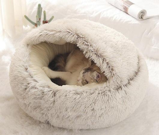 Cama Térmica de Felpa para Gatos - Nido Redondo Envolvente - Image 8