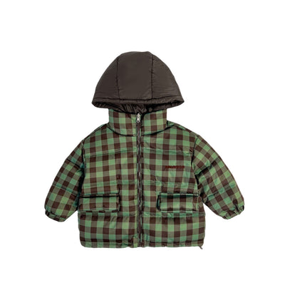 Abrigo Infantil Reversible Acolchado Cuadros Invierno - Image 4