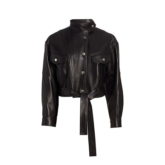 Chaqueta Vaquera con Cinturón de Cuero Suave y Lana Texturizada - Image 11