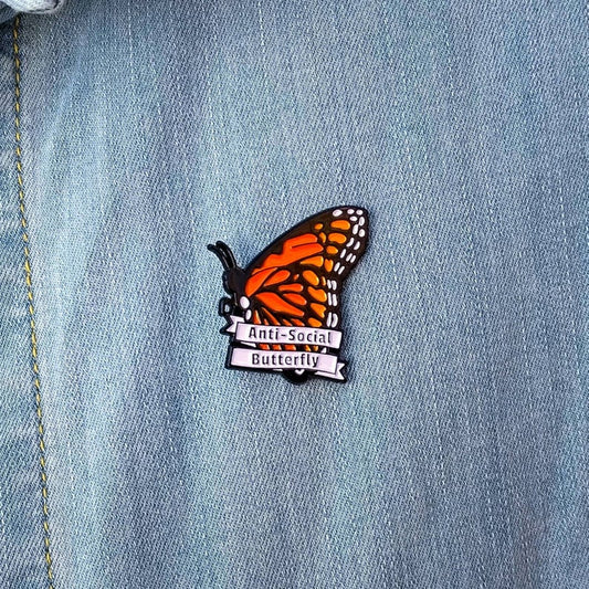 Broche Mariposa Elegante con Gota de Aceite - Diseño Personalizado
