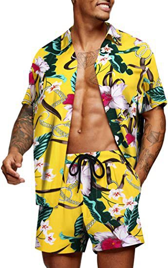 Conjunto de Camisas Estampado Floral Hawaiano para Jóvenes - Image 8