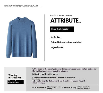 Suéter Cuello Alto Casual para Hombre - Diseño Minimalista Versátil - Image 32