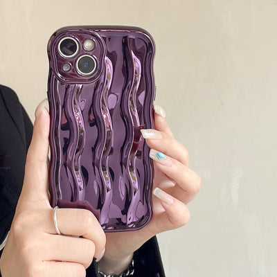 Funda para Teléfono con Efecto Ondas de Agua - Colores Sólidos - Image 4