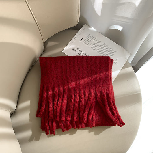 Rebozo de Cuadros con Flecos Extra Grueso para Mujer - Image 6