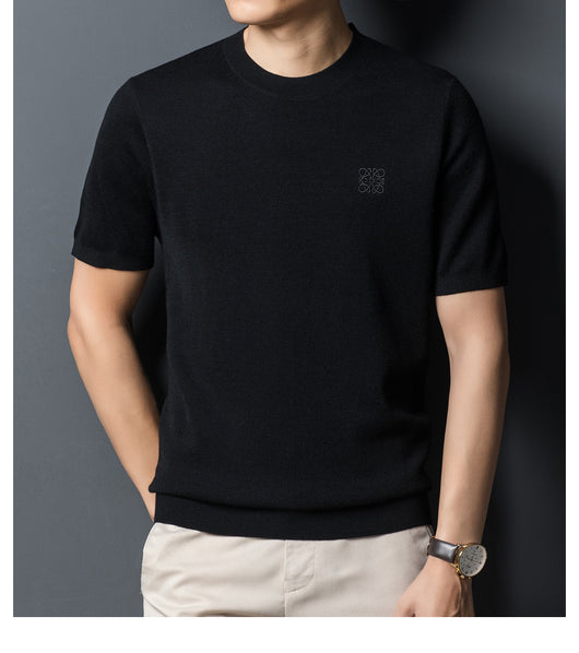Suéter Cardigan Manga Corta para Hombre - Cuello Redondo - Image 11