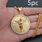 Micro-Set zircon angel pendant necklace Dorado 5pc