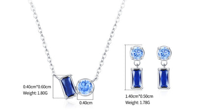 Conjunto de Joyas en Plata 925: Anillo, Collar y Aretes con Zafiro - Image 6