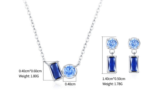 Conjunto de Joyas en Plata 925: Anillo, Collar y Aretes con Zafiro - Image 6