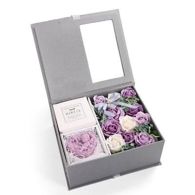 Caja de Jabón Floral en Forma de Corazón - Flores de Jabón Artesanal - Image 9