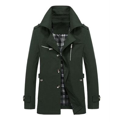 Chaqueta de Trabajo Casual Solido con Solapa para Hombre - Image 3