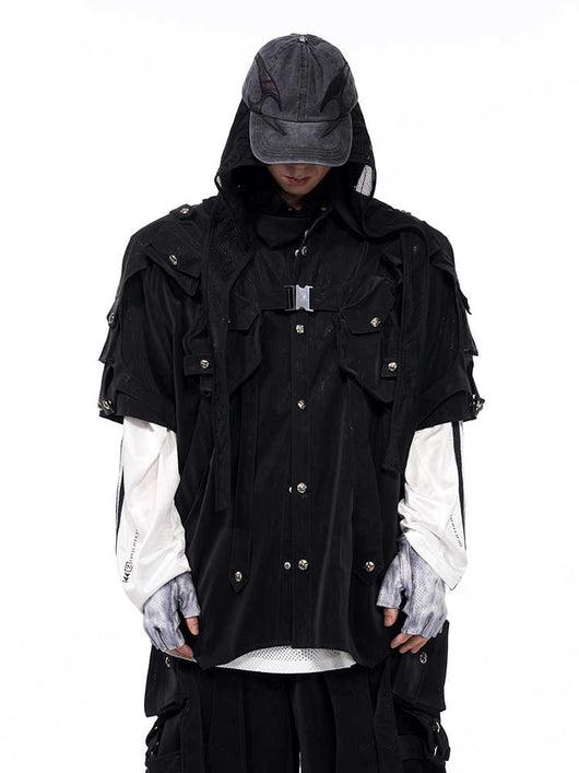 Chaqueta Bandage de Manga Corta para Hombre Dark Pioneer - Image 2