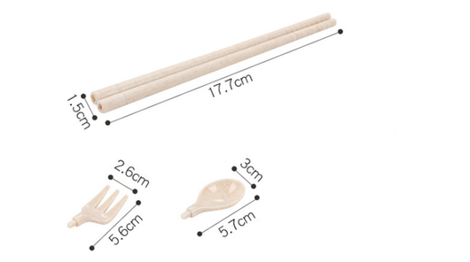 Lonchera Japonesa de Tres Capas en Fibra de Trigo con Cubiertos - Image 7
