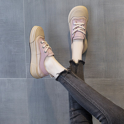 Tenis Plataforma de Cuero para Mujer - Estilo Casual Moderno - Image 3