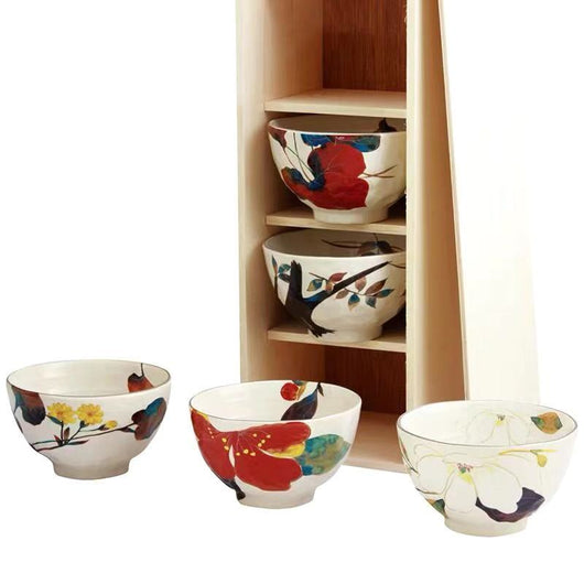 Tazón de Cerámica Artesanal Mino-yaki Multicolor para Arroz y Sopa - Image 13