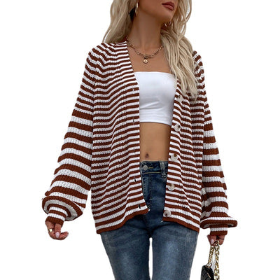 Cardigan con Botones Estilo Europeo Americano - Image 18