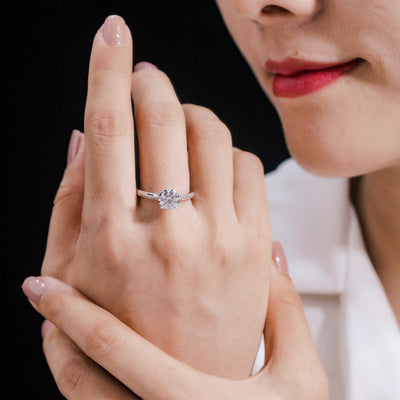 Anillo de Moissanita para Mujer en Cuatro Colores - Image 11