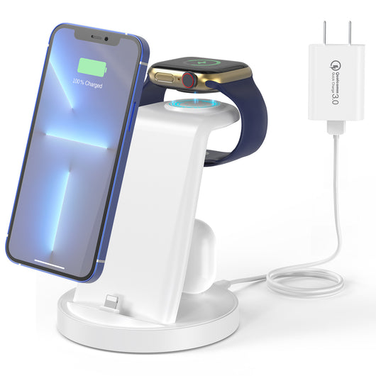 Cargador Inalámbrico Magnético 3 en 1 con Soporte para Celular - Image 13