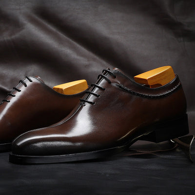 Zapatos Formales de Cuero para Hombre Estilo Coreano - Punta Afilada y Cordones - Image 6