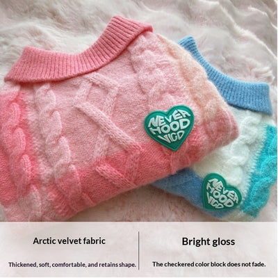 Cardigan con Cuello Polo a Cuadros para Mascotas Pequeñas y Medianas - Image 12