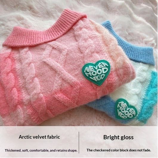 Cardigan con Cuello Polo a Cuadros para Mascotas Pequeñas y Medianas - Image 12