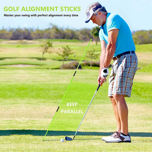 Pack de 2 Alineadores de Swing Golf - Corrector de Postura para Entrenamiento