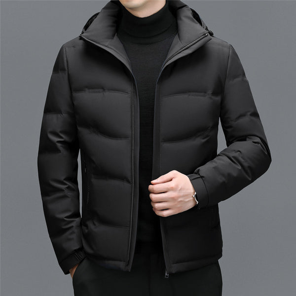 Chamarra de Invierno Versátil para Hombre con Capucha Desmontable