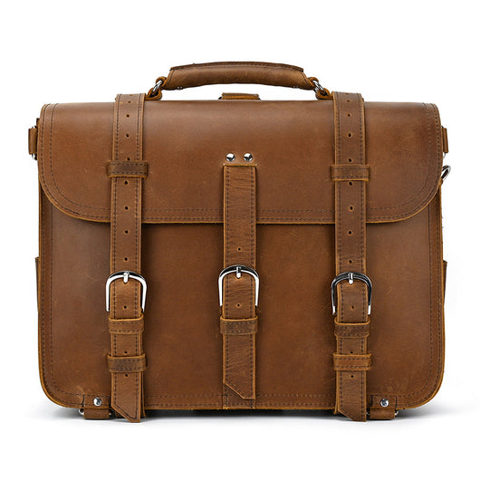Bolsa de Viaje Retro Cuero Crazy Horse para Hombre - Image 8